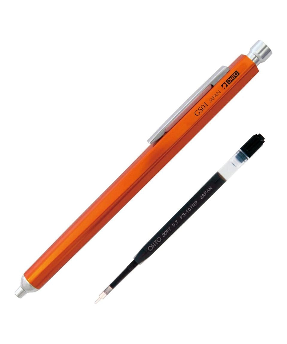 OHTO - GS01 Kugelschreiber zum Nachfüllen | Orange - ROSA ECK - Stift, ,