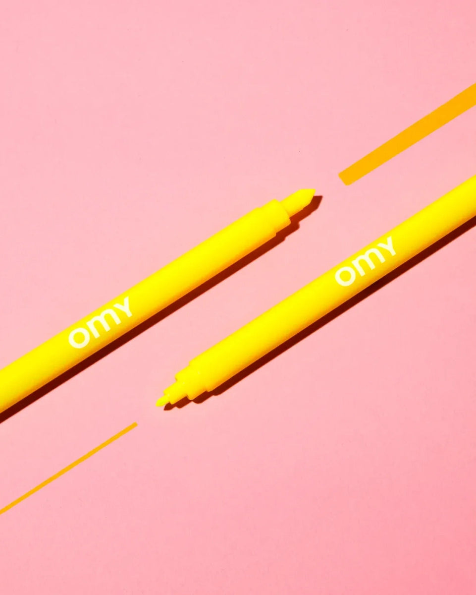 OMY - Mehrfarbige Filzstifte (9er - Set) • Fluoreszierend - Filzstift - ROSA ECK Concept Store