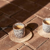 onomao - TRADITIONELL Espressobecher • Steingrau - Espressotasse - ROSA ECK
