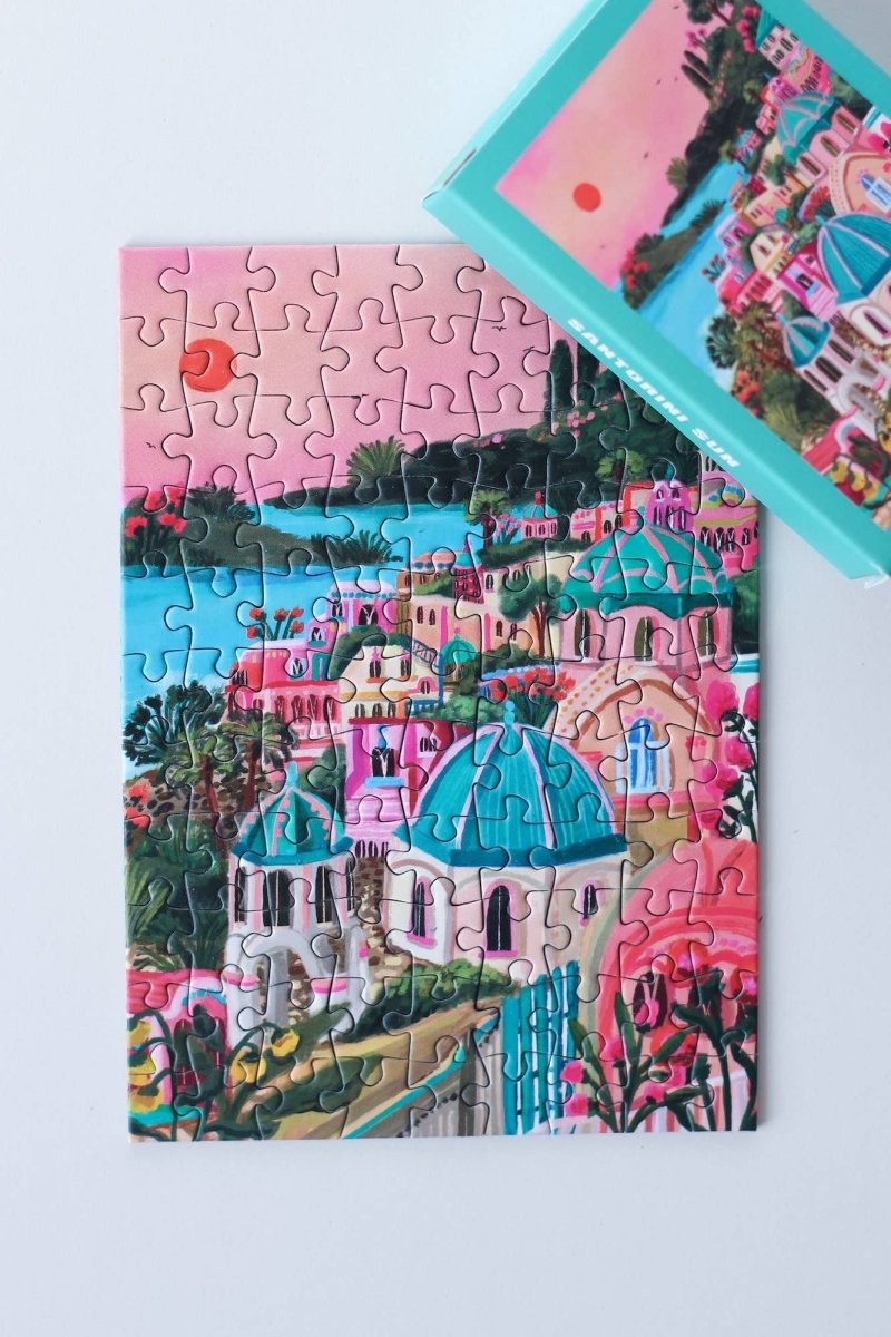 Piecely Puzzles - SANTORINI SUN Mini - Puzzle - ROSA ECK - , ,