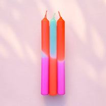 Pink Stories - DIP DYE NEON * Kerzen 2er - Set | Apple Crisp - ROSA ECK - , ,