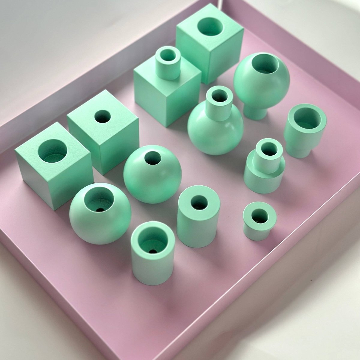 Pink Stories - FLIPPER Tube Kerzenhalter * • Mint - Kerzenständer - ROSA ECK Concept Store