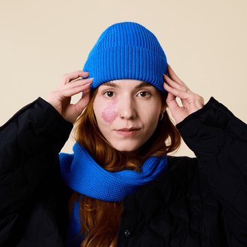 popeia - Beanie aus Merinowolle | Blau - ROSA ECK - Blau, ,