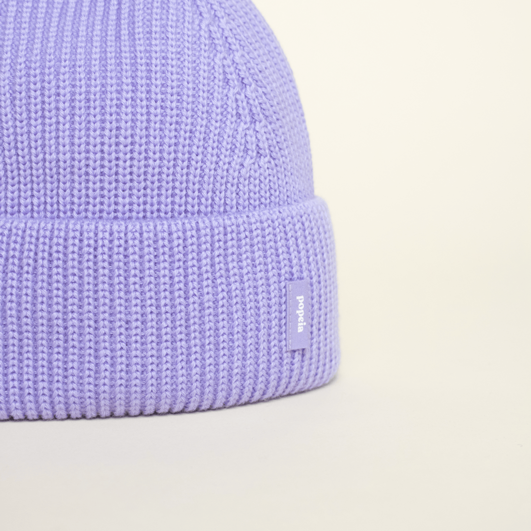 popeia - Beanie aus Merinowolle | Lila - ROSA ECK - Lila, ,