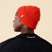 popeia - Beanie aus Merinowolle | Popeia Rot - ROSA ECK - , ,