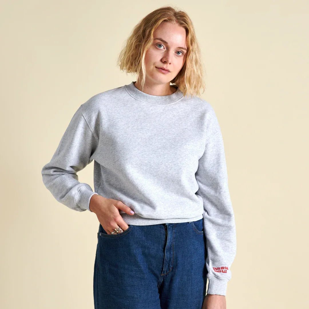 popeia - Kindness Sweater aus Bio - Baumwolle • Grau - Pullover - ROSA ECK