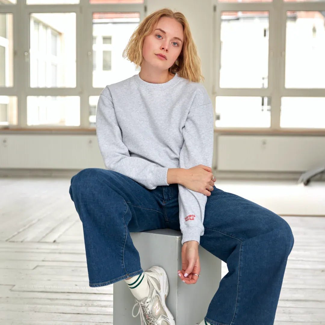 popeia - Kindness Sweater aus Bio - Baumwolle • Grau - Pullover - ROSA ECK