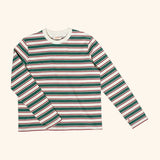 popeia - Langarmshirt aus Bio - Baumwolle • Dunkelgrün/Bordeaux - Langarmshirt - ROSA ECK