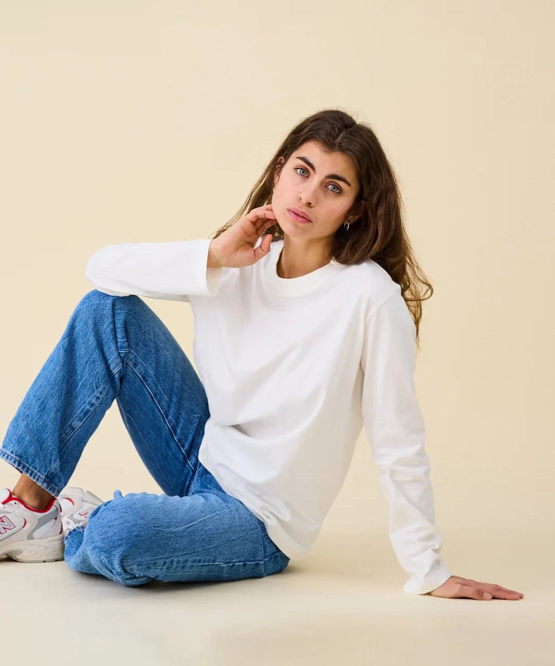 popeia - Langarmshirt aus Bio - Baumwolle | Off - White - Langarmshirt - ROSA ECK Concept Store