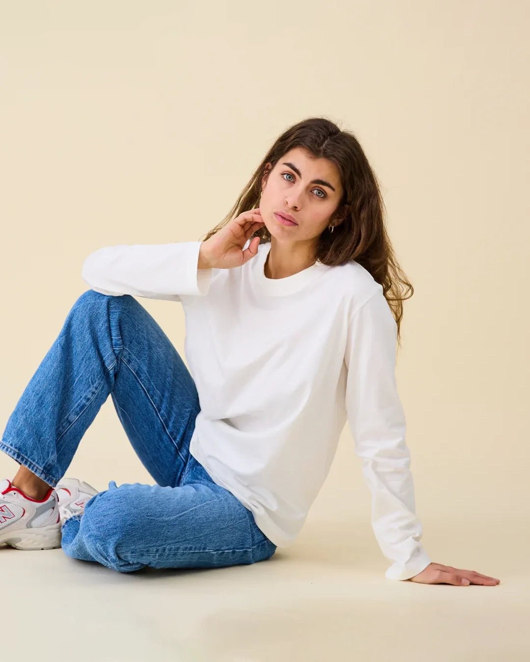 popeia - Langarmshirt aus Bio - Baumwolle | Off - White - Langarmshirt - ROSA ECK Concept Store