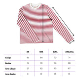 popeia - Langarmshirt Gestreift aus Bio - Baumwolle • Bordeaux/Off - White - Langarmshirt - ROSA ECK Concept Store