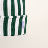 popeia - Special Beanie aus Merinowolle | Grün/Weiß - ROSA ECK - , ,