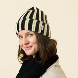 popeia - Special Beanie aus Merinowolle • Schwarz/Weiß - Mütze - ROSA ECK
