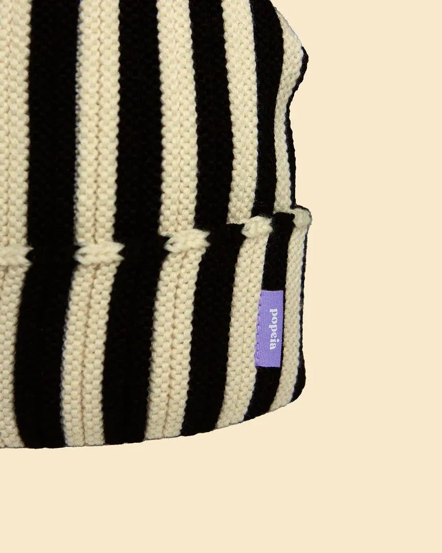 popeia - Special Beanie aus Merinowolle • Schwarz/Weiß - Mütze - ROSA ECK