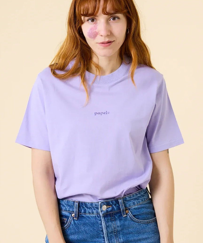 popeia - T-Shirt aus Bio - Baumwolle | Lila - T-Shirt - ROSA ECK Concept Store