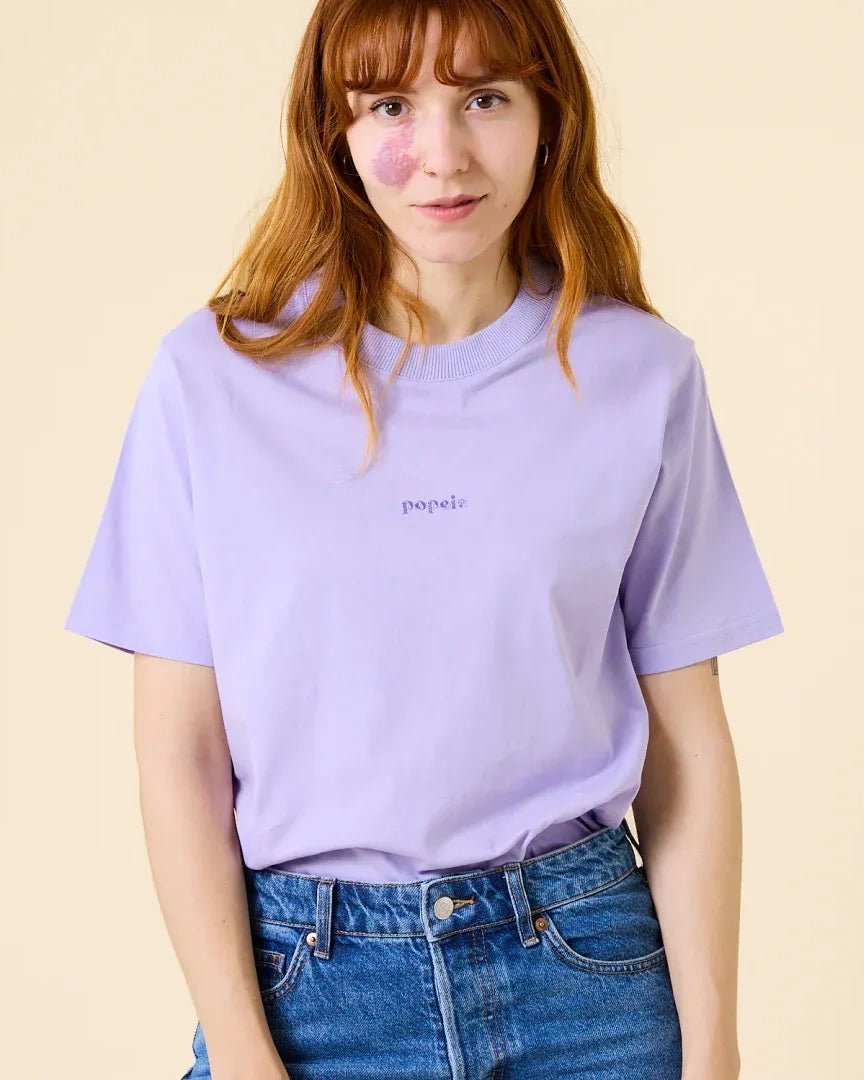 popeia - T-Shirt aus Bio - Baumwolle | Lila - T-Shirt - ROSA ECK Concept Store