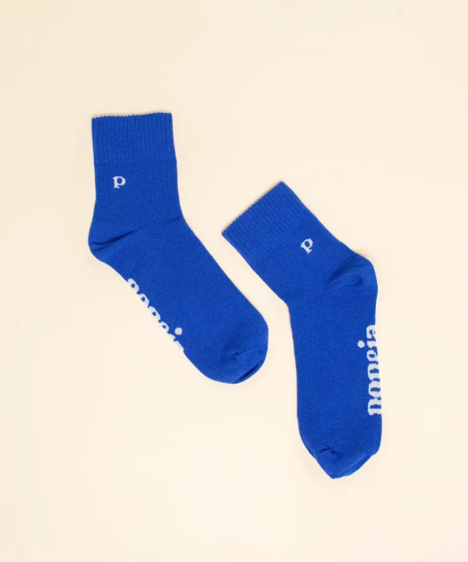 popeia - THE CASUAL Ankle Socken aus Bio - Baumwolle • Königsblau - Socken - ROSA ECK Concept Store