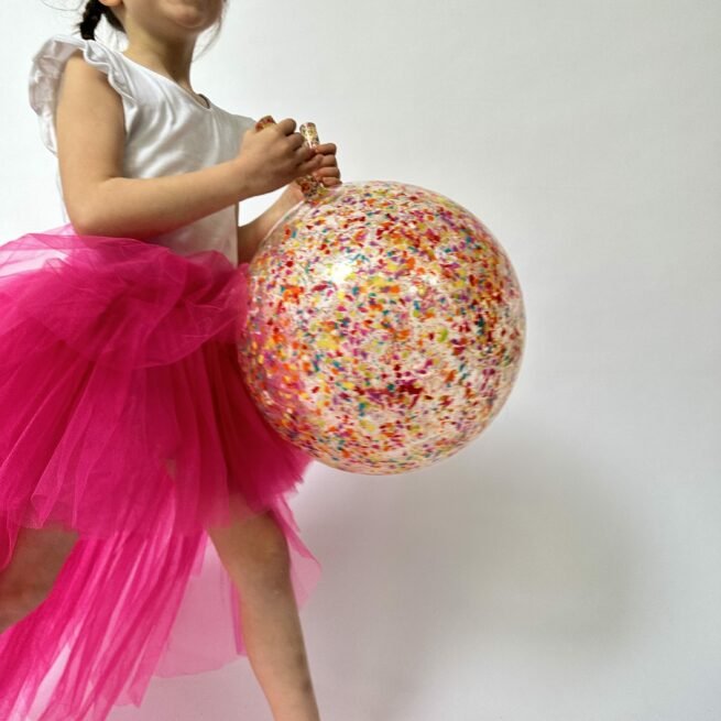 Ratatam - JUMPING BALL Hüpfball | Confetti - ROSA ECK - Bunt, Springball,