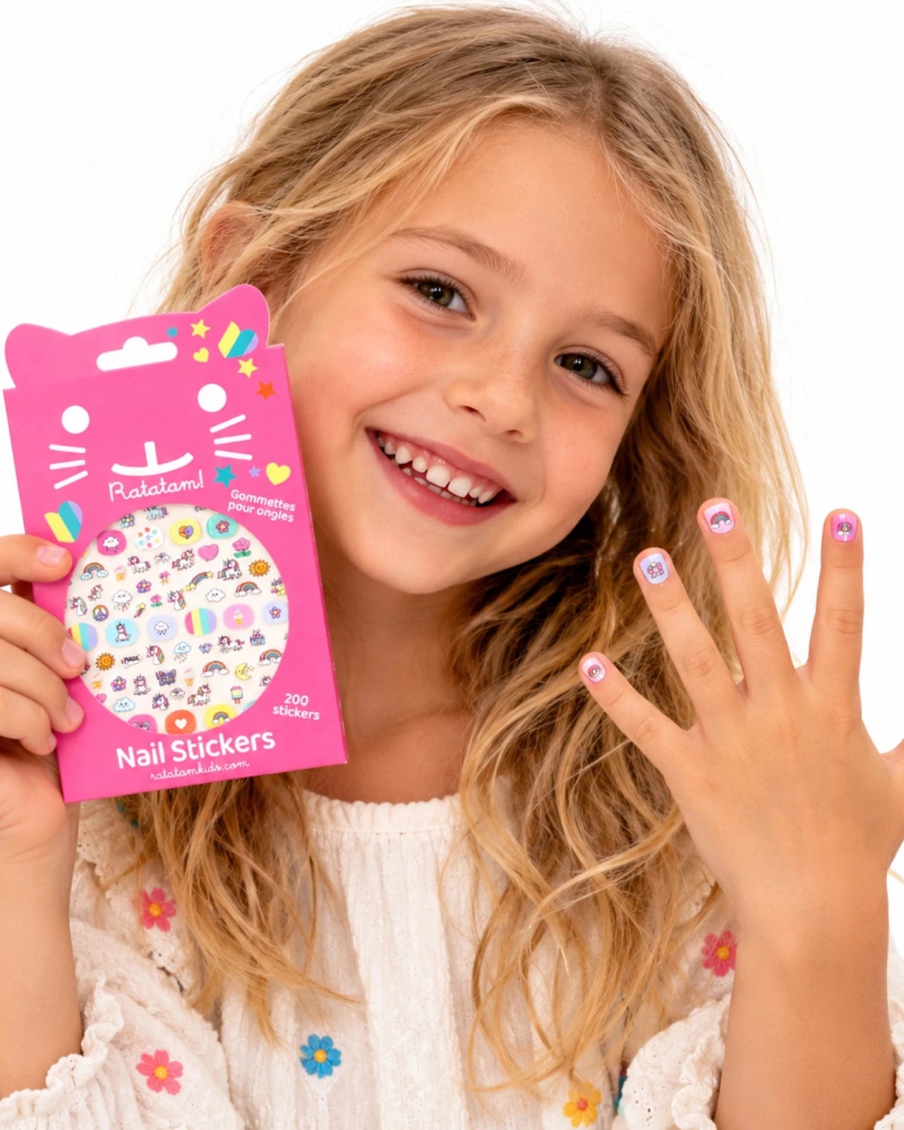Ratatam - Kinder-Nagelsticker • Einhorn - ROSA ECK