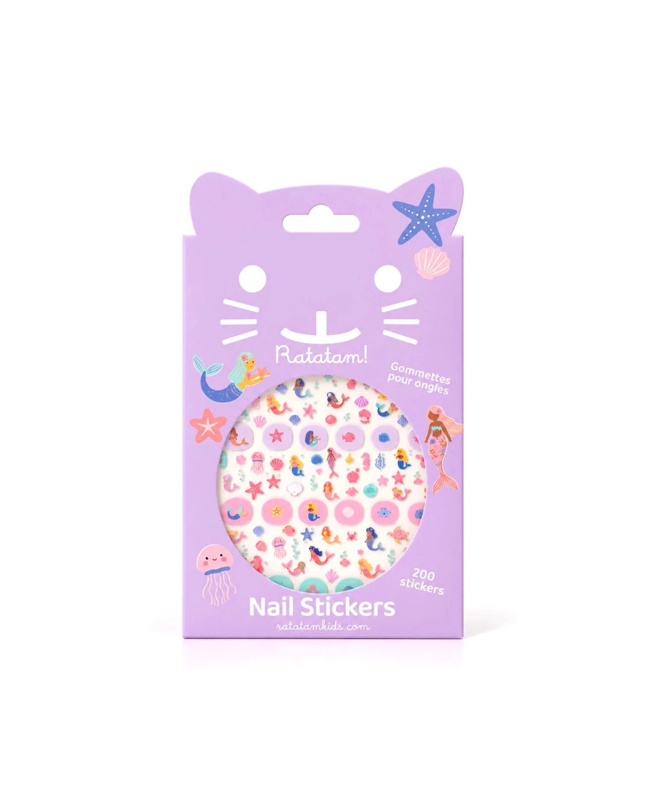 Ratatam - Kinder-Nagelsticker • Meerjungfrau - ROSA ECK