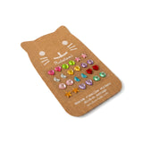 Ratatam - Klebe-Ohrringe (12 Paar) • Diamant - ROSA ECK