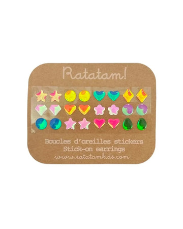 Ratatam - Klebe-Ohrringe (12 Stück) • Mix - ROSA ECK