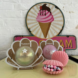 Ratatam - SHELL Spielball (⌀ 10 cm) • Weiß - ROSA ECK