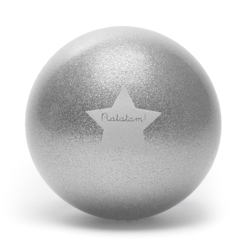 Ratatam - THE GLITTER BALLOON Großer Spielball (22 cm) | Silber - ROSA ECK - Kinder, ,