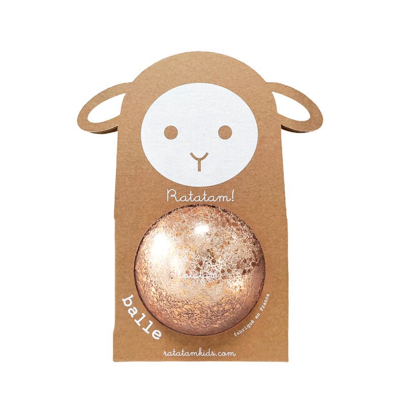 Ratatam - THE SHEEP BUBBLE BALL Kleiner Spielball (10 cm) | Kupfer - ROSA ECK - , ,