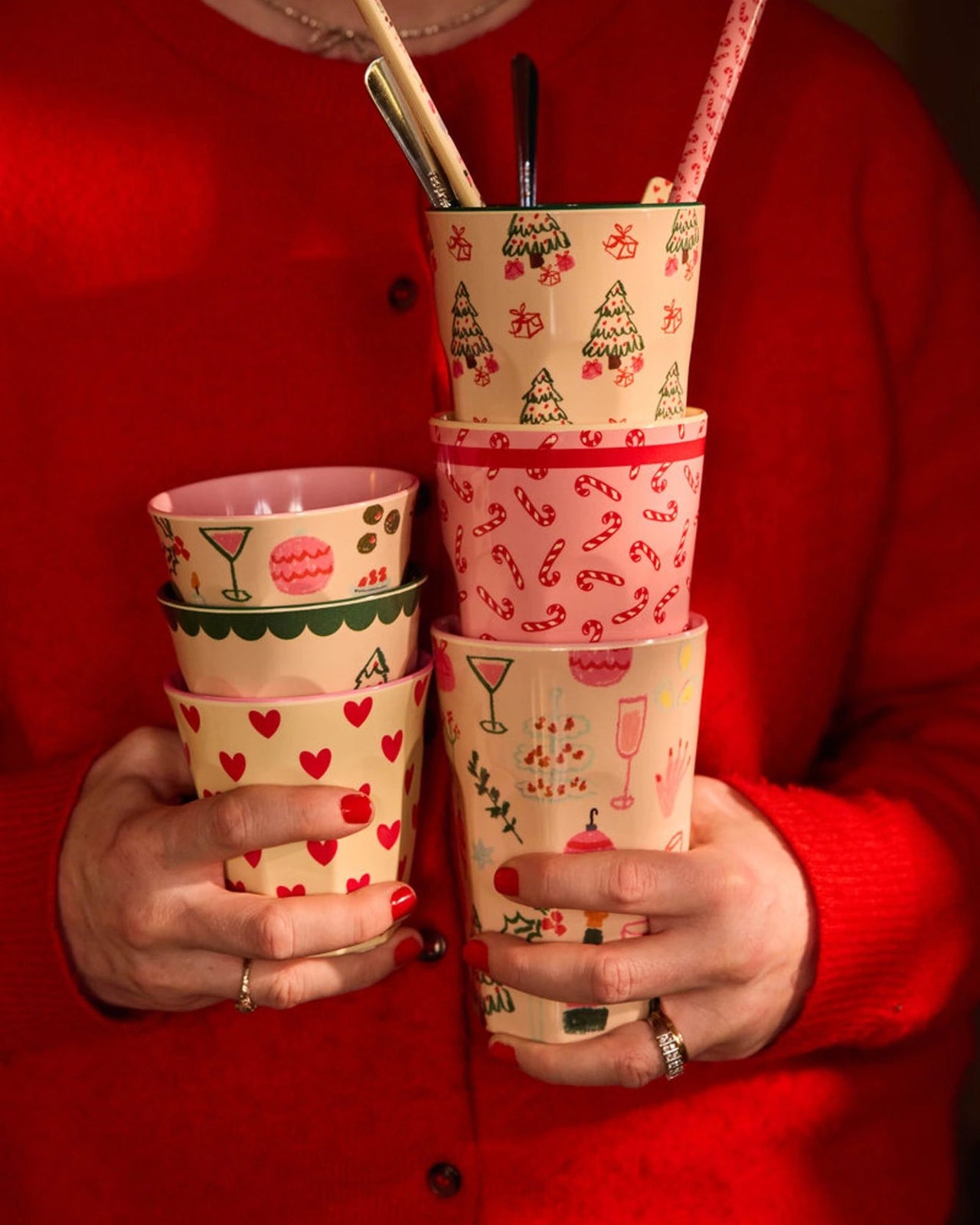 rice - Melaminbecher (250 ml) • Gifted Tree - ROSA ECK