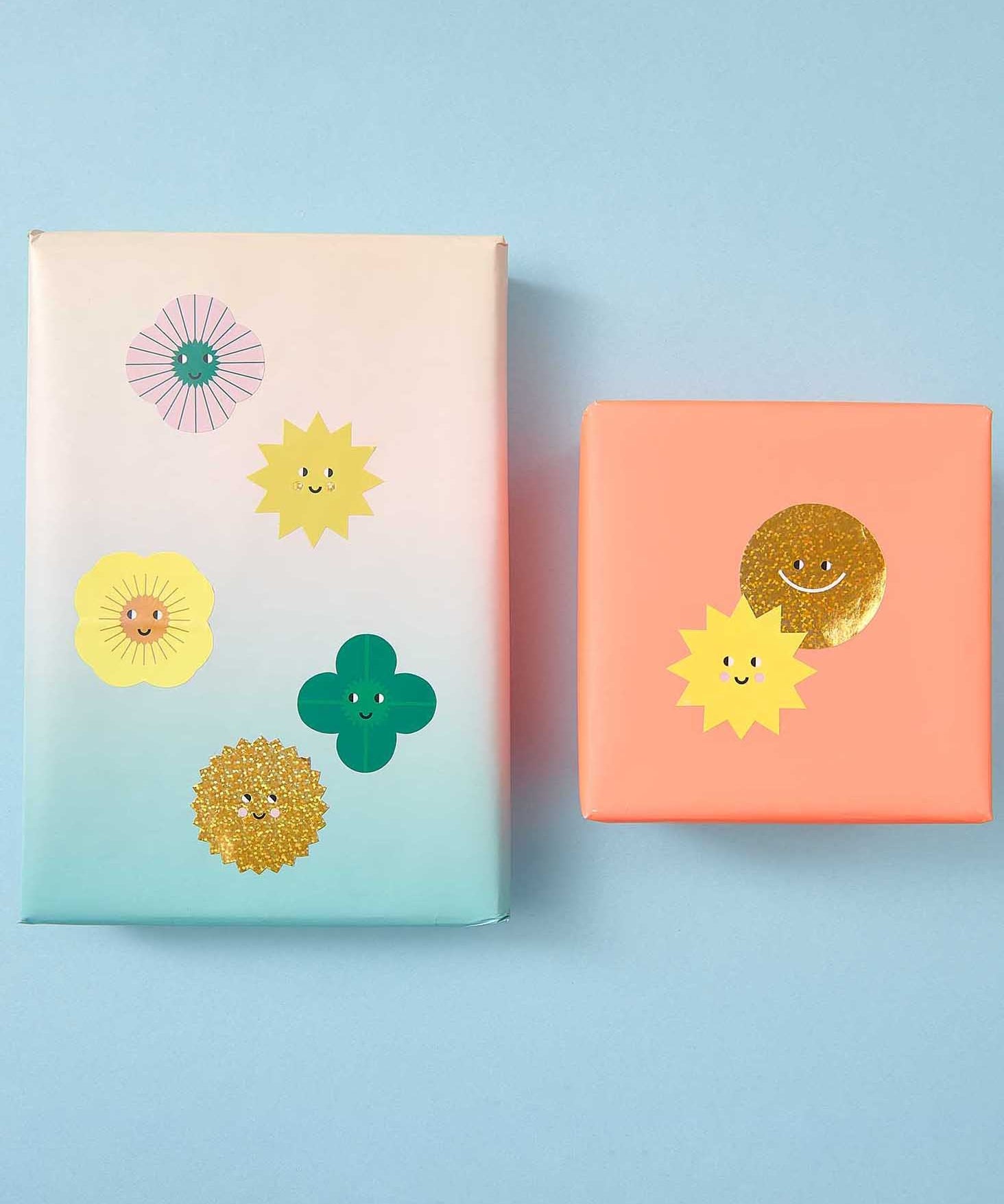 Rico Design - Happy Birthday Sticker | Sonnen / Kleeblätter - Sticker - ROSA ECK - , ,