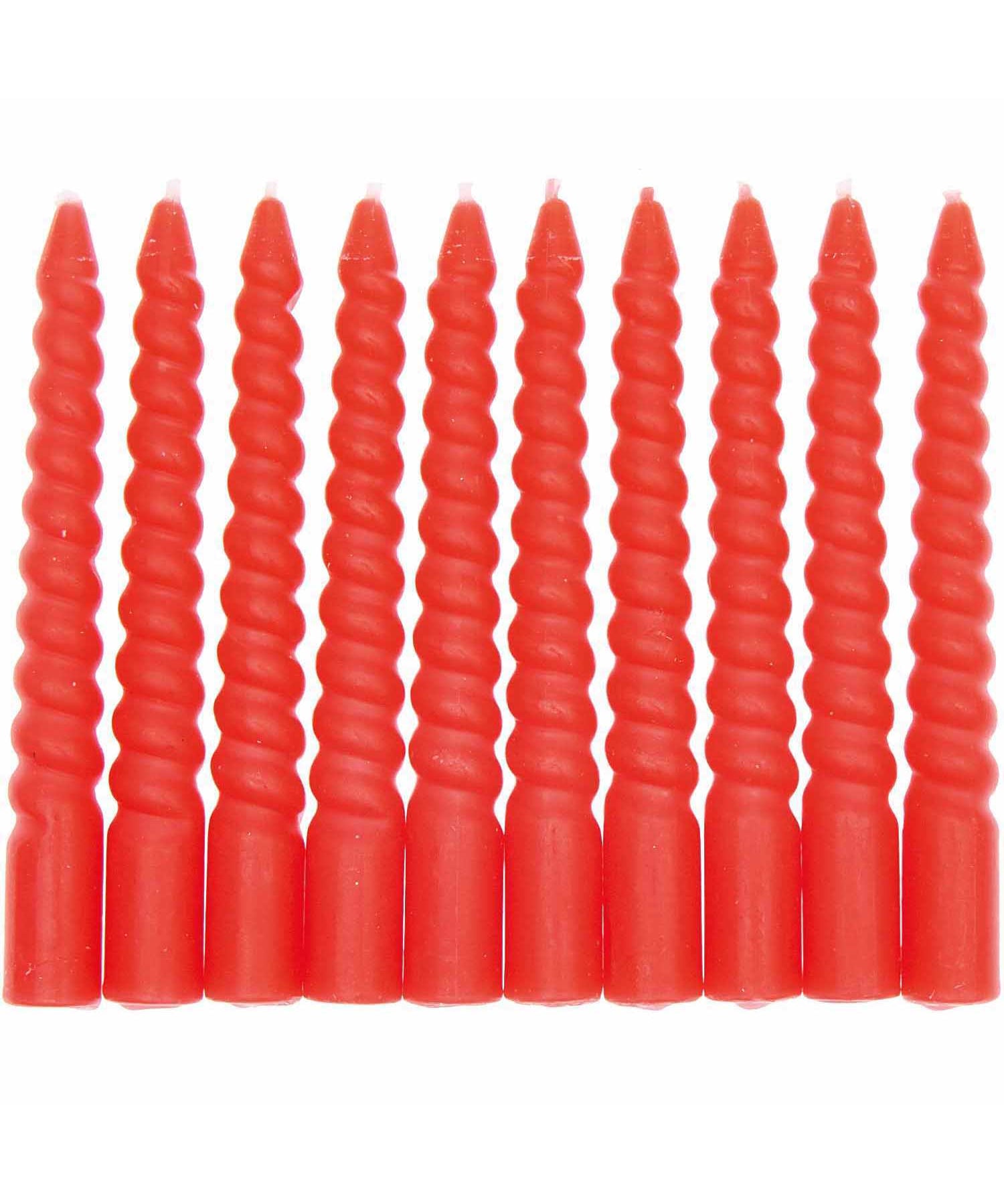 Rico Design - Mini - Spiralkerzen Rot (10er - Set) - Kerze - ROSA ECK - , ,