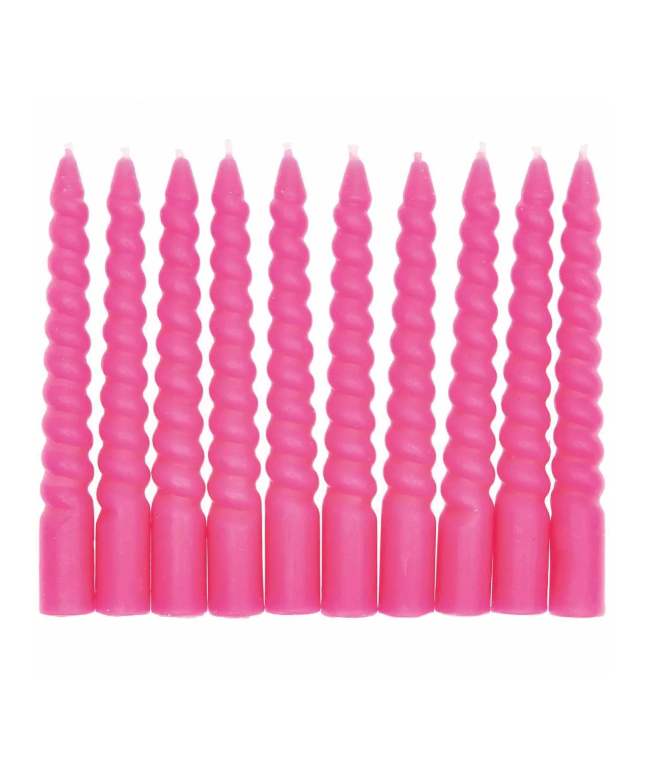 Rico Design - Mini - Spiralkerzen Set (10 Stück) • Neon Pink - Kerzen - ROSA ECK