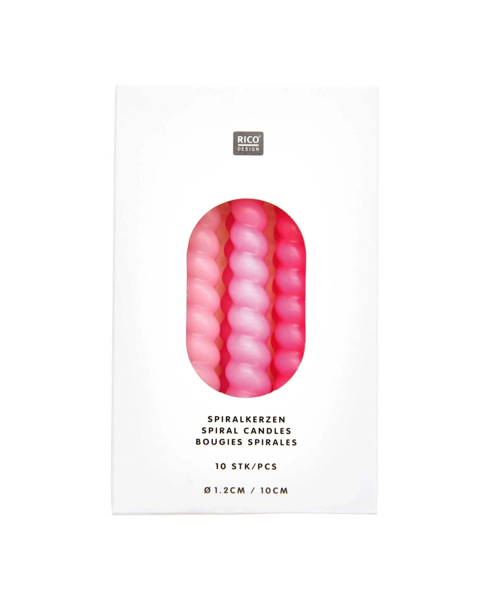Rico Design - Mini - Spiralkerzen Set (10 Stück) | Pink Mix - ROSA ECK Concept Store