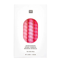Rico Design - Mini - Spiralkerzen Set (10 Stück) | Pink Mix - ROSA ECK Concept Store