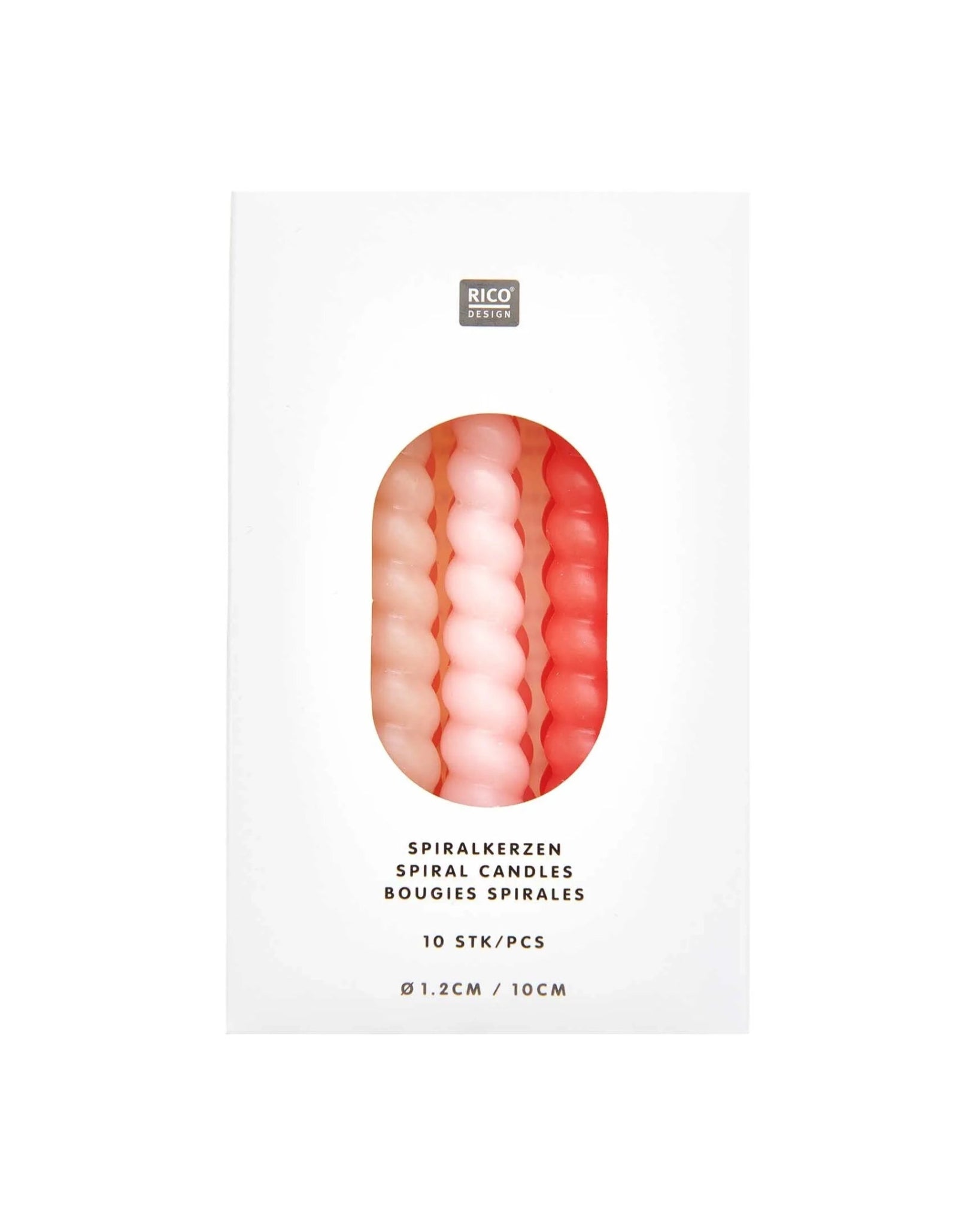 Rico Design - Mini - Spiralkerzen Set (10 Stück) | Smokey Rose Mix - ROSA ECK Concept Store