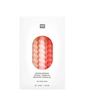 Rico Design - Mini - Spiralkerzen Set (10 Stück) | Smokey Rose Mix - ROSA ECK Concept Store