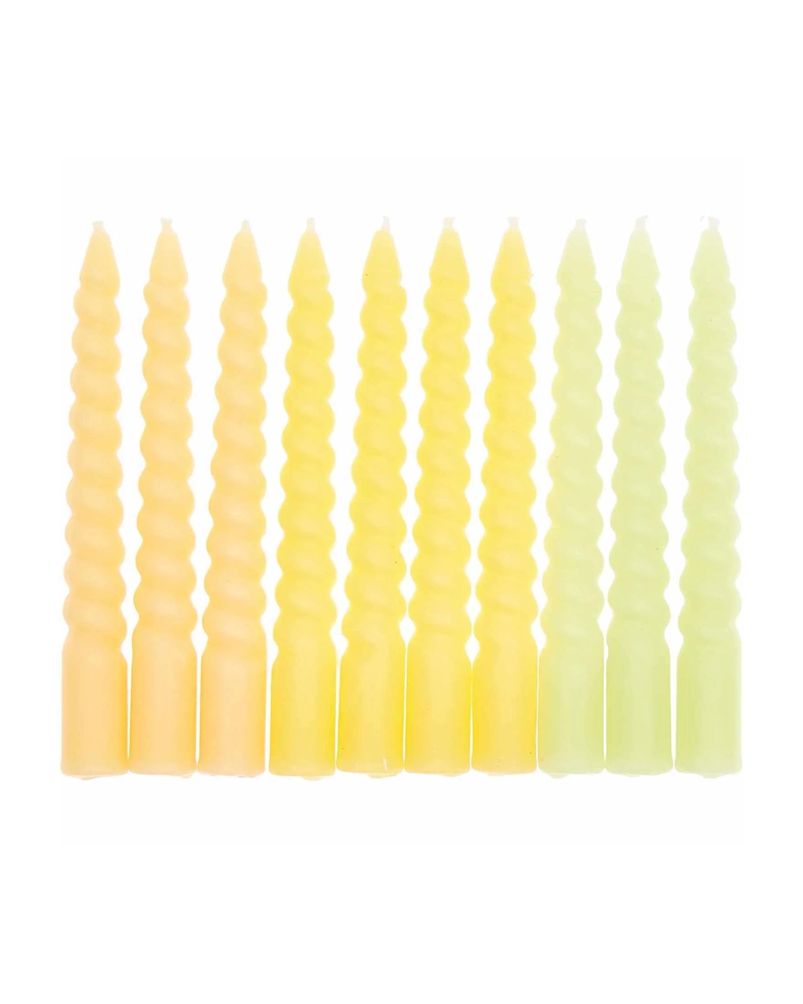 Rico Design - Mini - Spiralkerzen Set (10 Stück) | Smokey Yellow Mix - ROSA ECK Concept Store