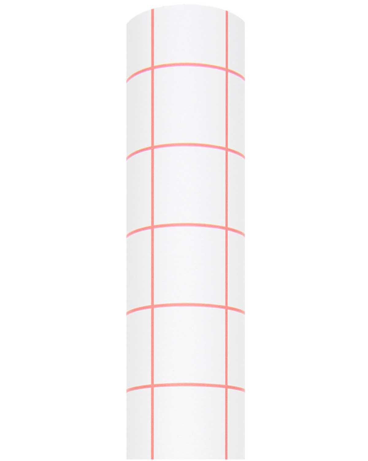 Rico Design - Paper Poetry Geschenkpapier Raster | Grid Neon Rot - Geschenkpapier - ROSA ECK - Weiß, ,