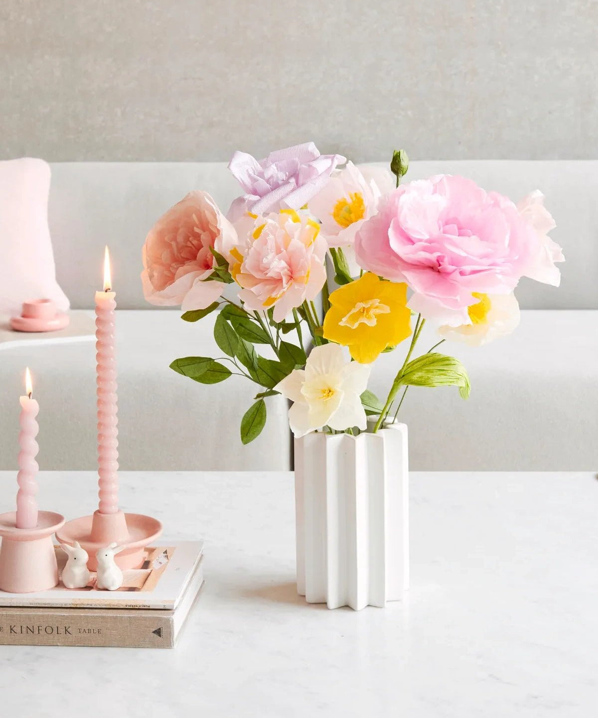 Rico Design - Papierblume • Rose Lila - ROSA ECK