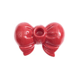 Rico Design - Porzellan Kerzenhalter Schleife Rund • Rot - ROSA ECK