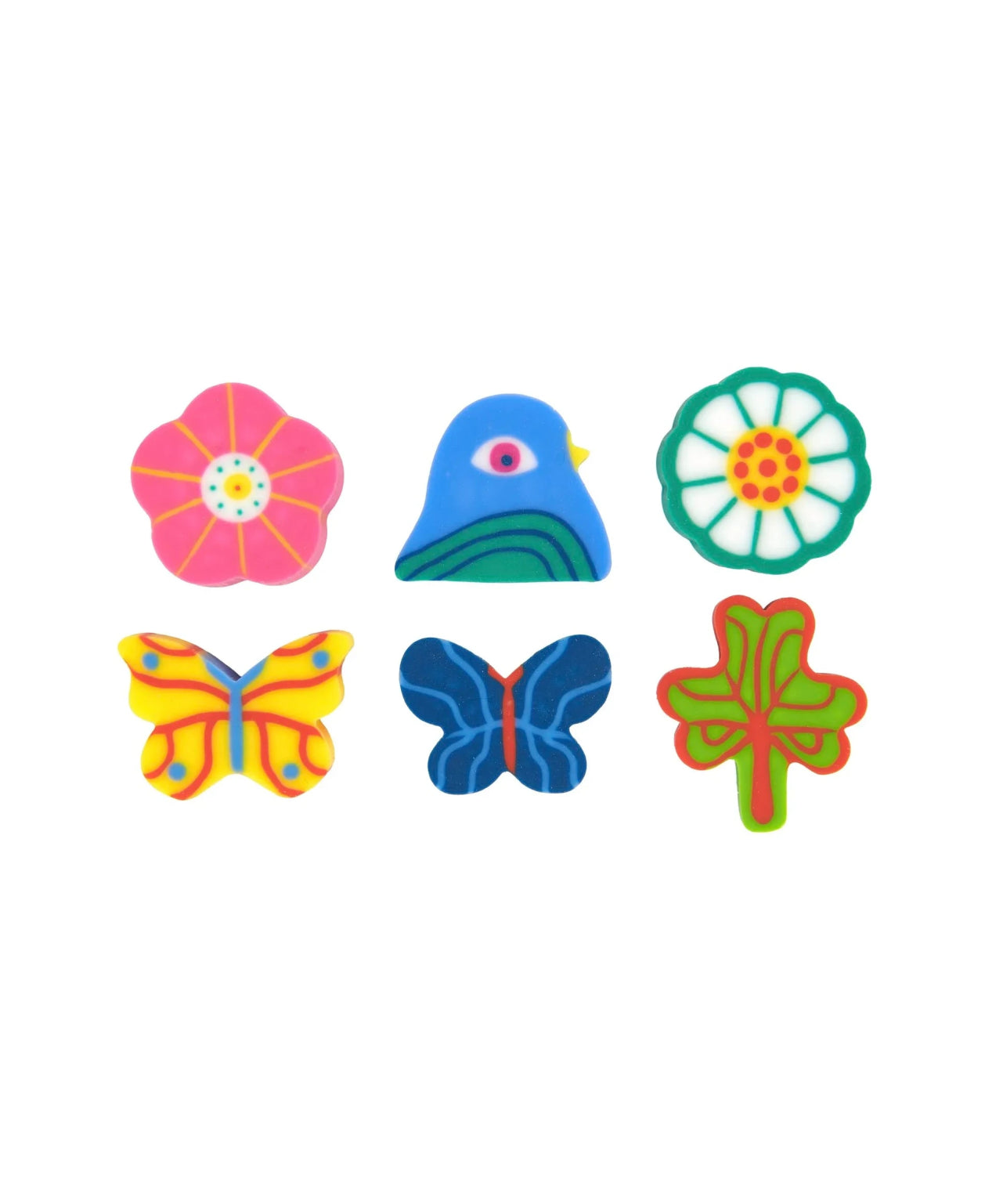 Rico Design - Radiergummis Midsommar Magic • (6 Stück) - Radiergummi - ROSA ECK