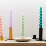 Rico Design - Spiralkerze | Smokey Rosa - Kerze - ROSA ECK - , ,