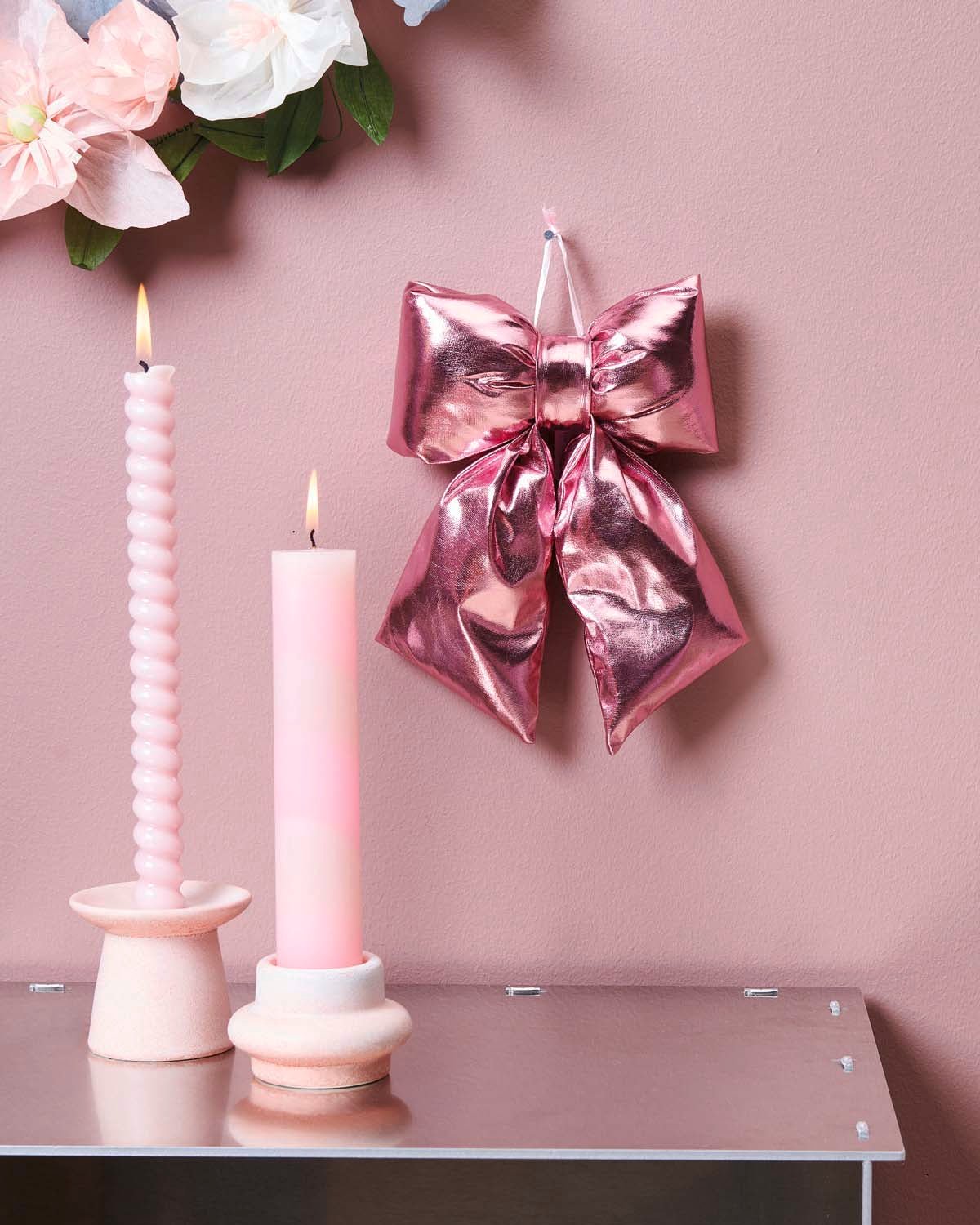 Rico Design - Stabkerze (4x20 cm) | Rosa/Pink - Kerze - ROSA ECK - , ,