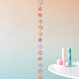 Rico Design - Stumpenkerze Ringe • Rosa - Kerze - ROSA ECK