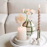 Rico Design - Stumpenkerze Spiral • Eierschale - Kerze - ROSA ECK