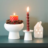 Rico Design - Stumpenkerze Spiral • Kastanie - Kerze - ROSA ECK
