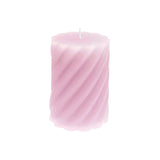 Rico Design - Stumpenkerze Spiral • Rosa - Kerze - ROSA ECK