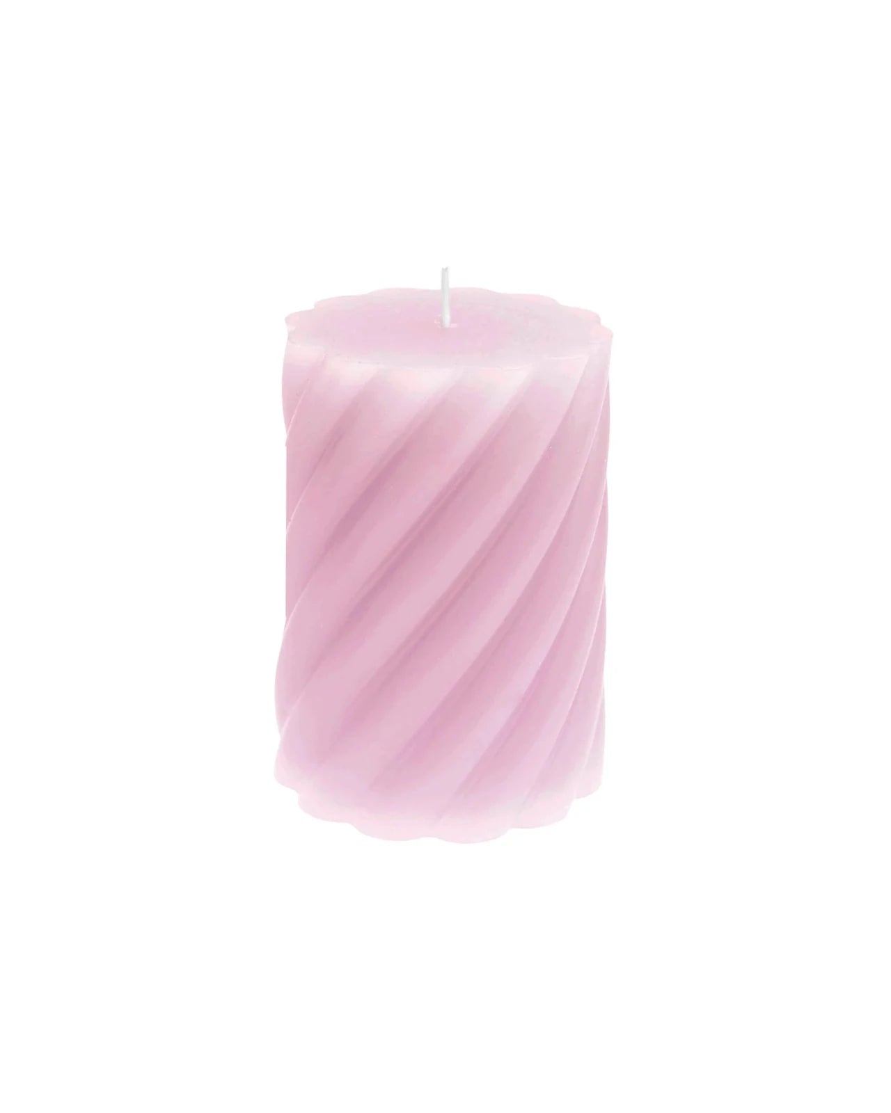 Rico Design - Stumpenkerze Spiral • Rosa - Kerze - ROSA ECK