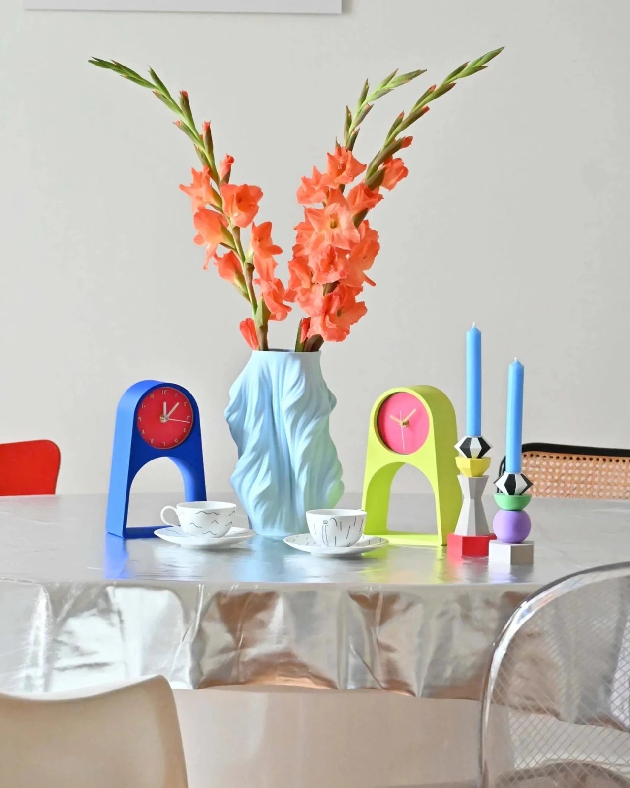 roki Design - LEIF Tischuhr • Velno - ROSA ECK